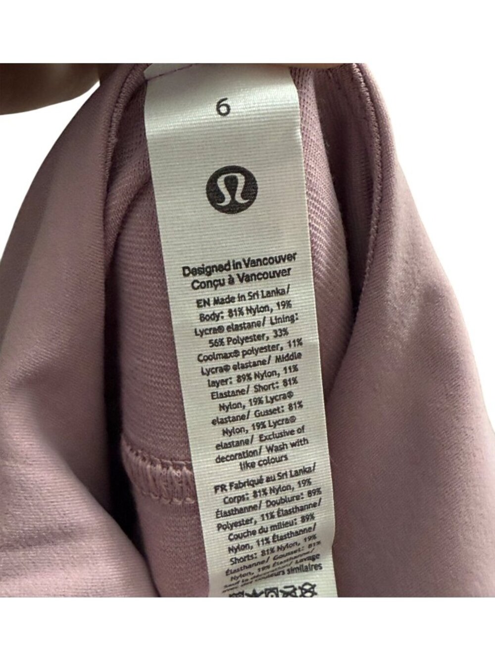 Lululemon Align Dress Rose Blush Size 6 Built-In Bra & Shorts W1EIOS RSBL NWT - Picture 5 of 16